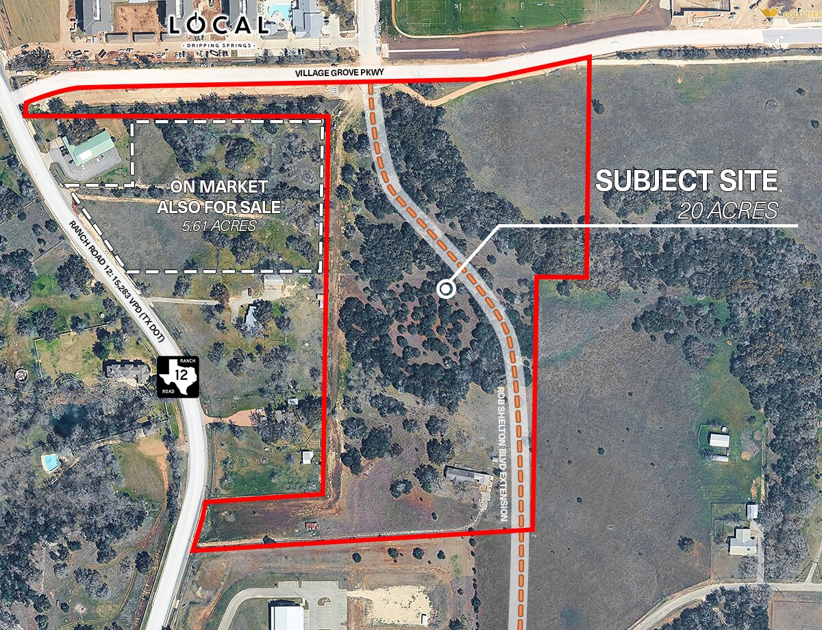 26700 Ranch Road 12 Dripping Springs, TX 78620 - Photo 2 of 8 Site Map. Illustrating the property boundaries and area specifications