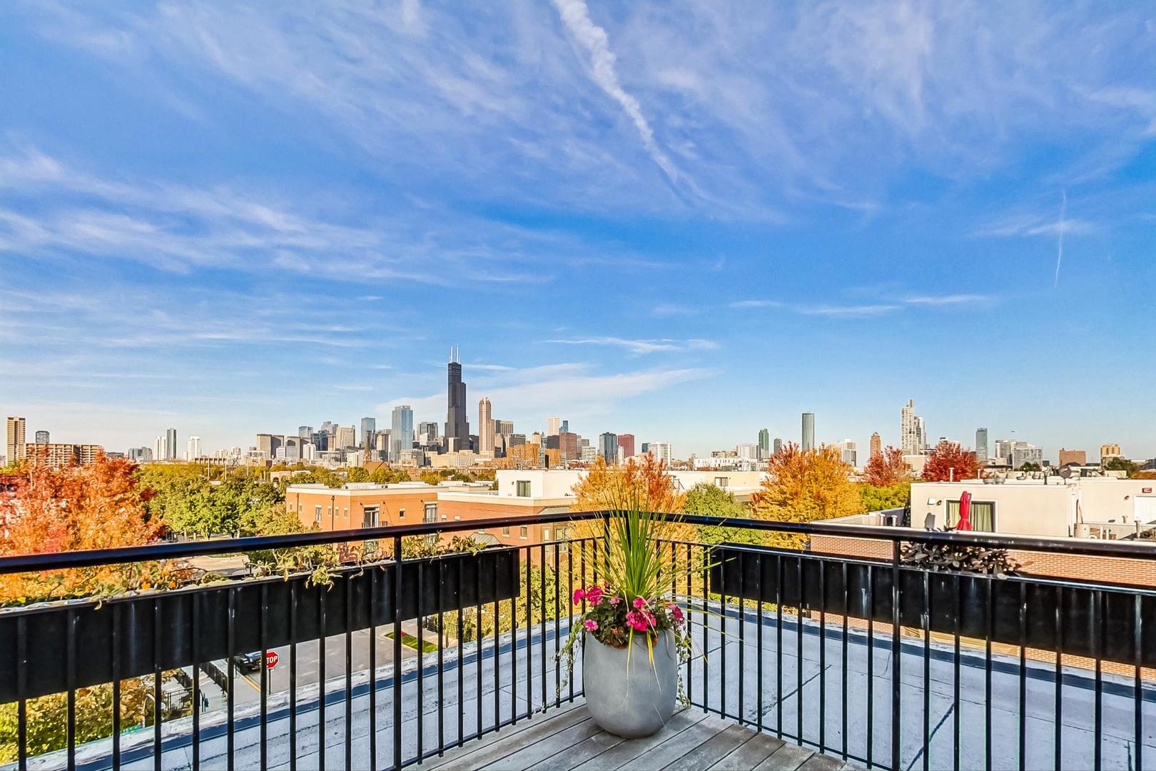 1001 West 15th Street, Unit 241 Chicago, IL 60608 - Photo 25 of 41 a view of city from a balcony