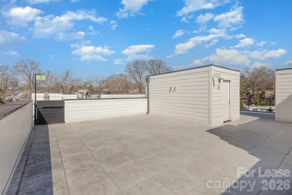 a view of terrace and covered with snow