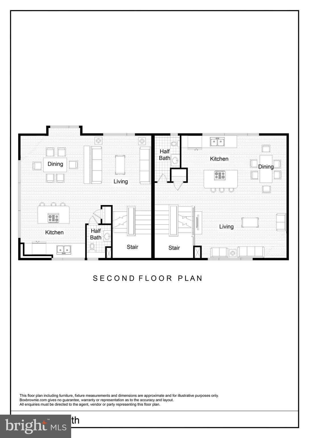 2815 24th Road South Arlington, VA 22206 - Photo 94 of 97 Second Floor Living/Kitchen Floor Plan
