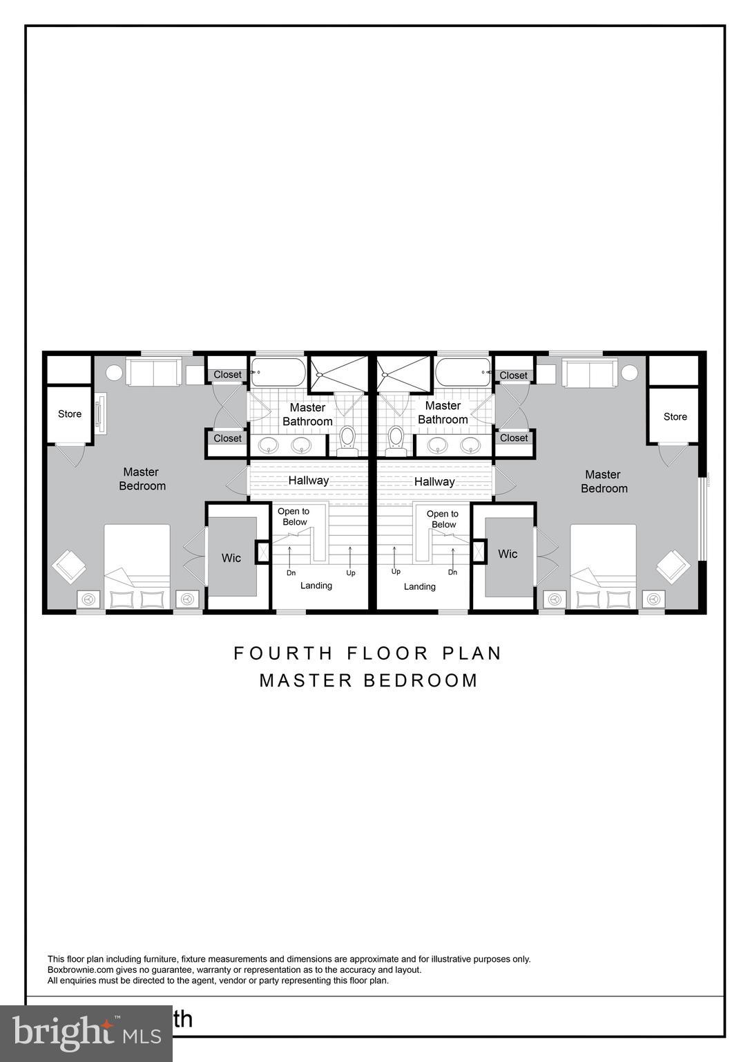 2815 24th Road South Arlington, VA 22206 - Photo 97 of 97 Fourth Floor Master Bedroom Floor Plan