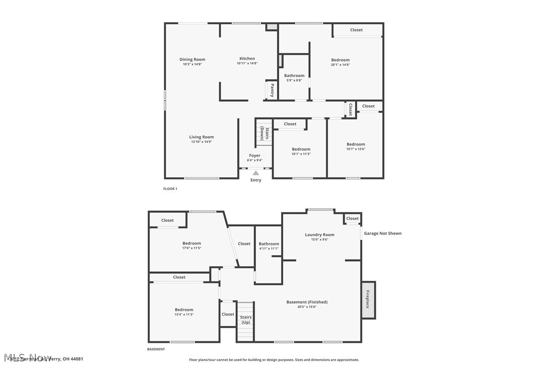 3010 Narrows Road Perry, OH 44081 - Photo 40 of 42 Combined floor plan with room dimensions.