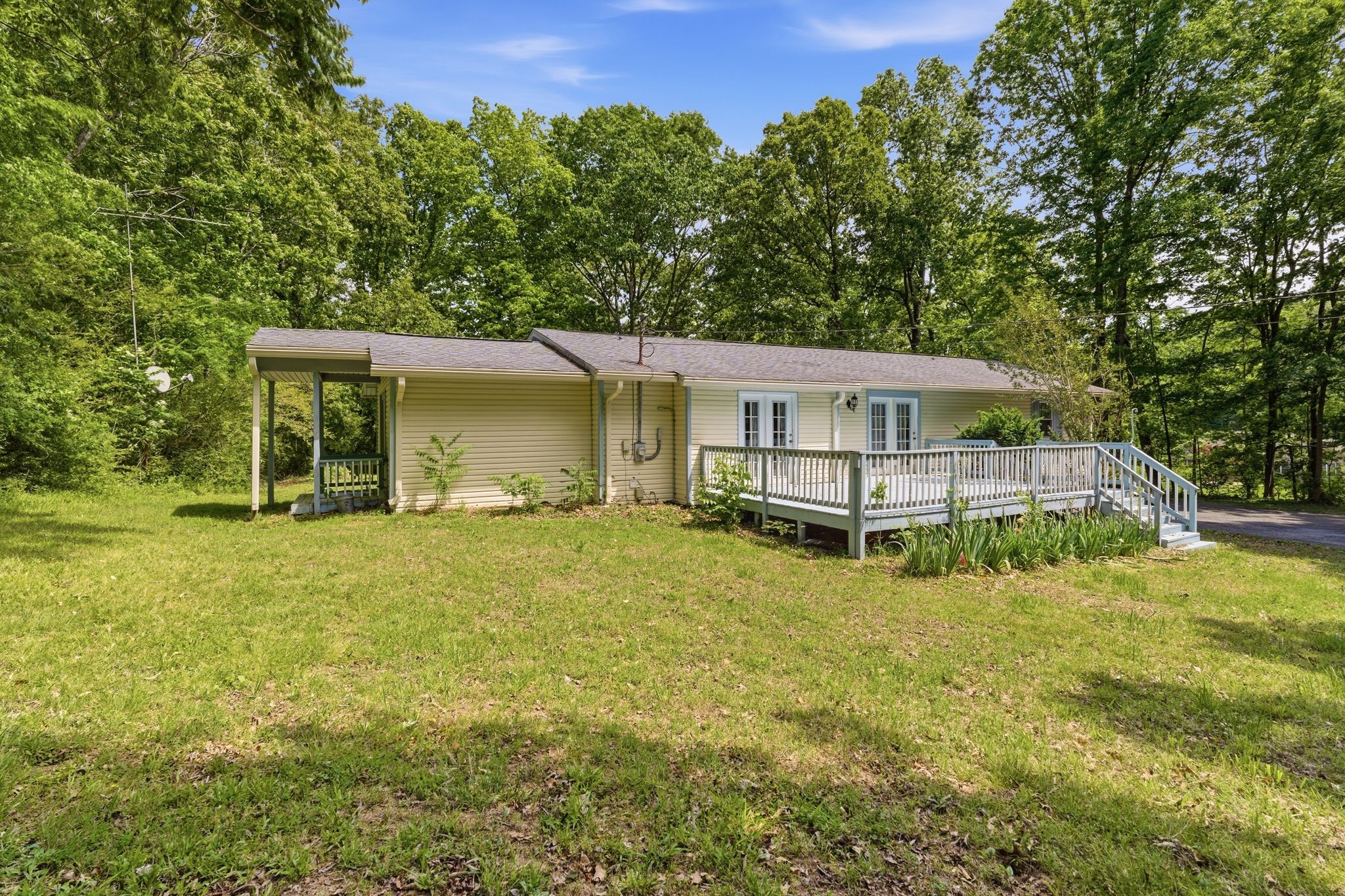 6603 Shedden Road Greenbrier, TN 37073 - Photo 28 of 30 an aerial view of a house with swimming pool next to a yard