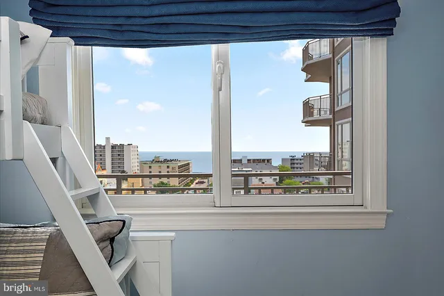 a view of an ocean and beach