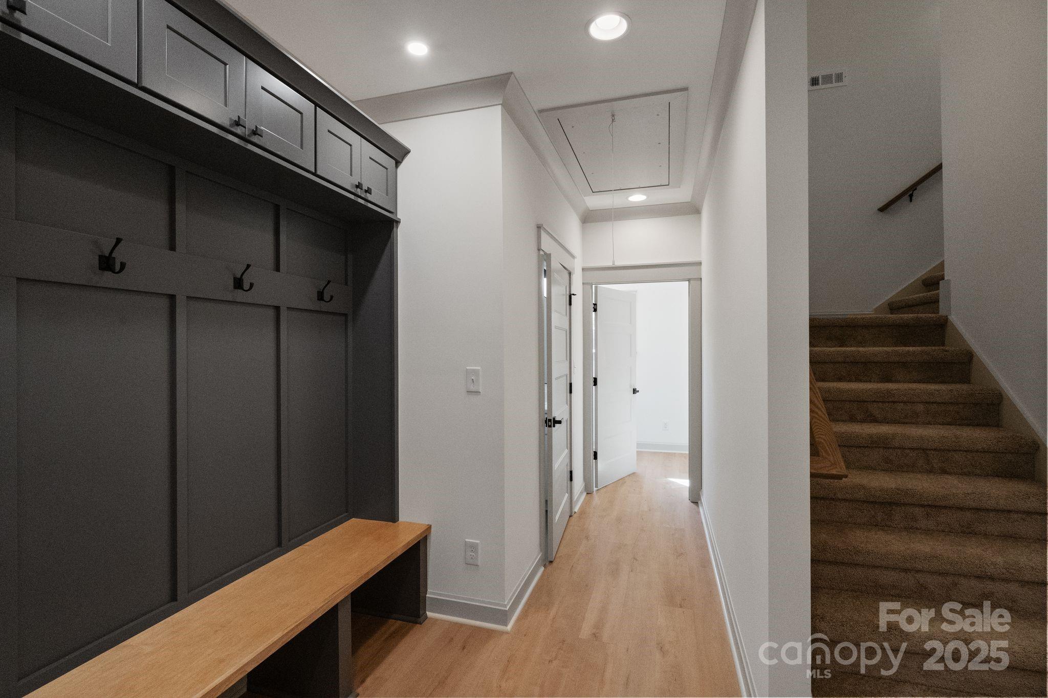 1050 Tom Joye Road Clover, SC 29710 - Photo 12 of 29 a view of a hallway with wooden floor and staircase