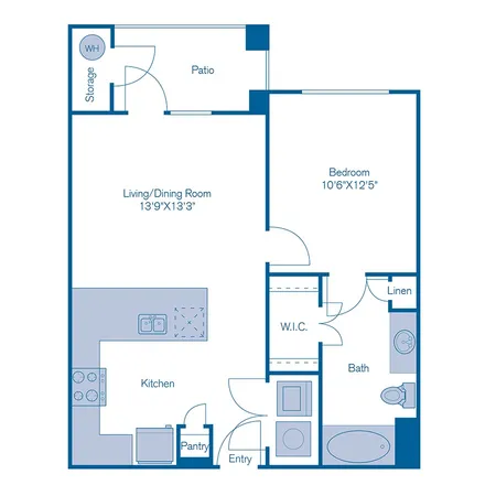 a picture of a wall with a white building