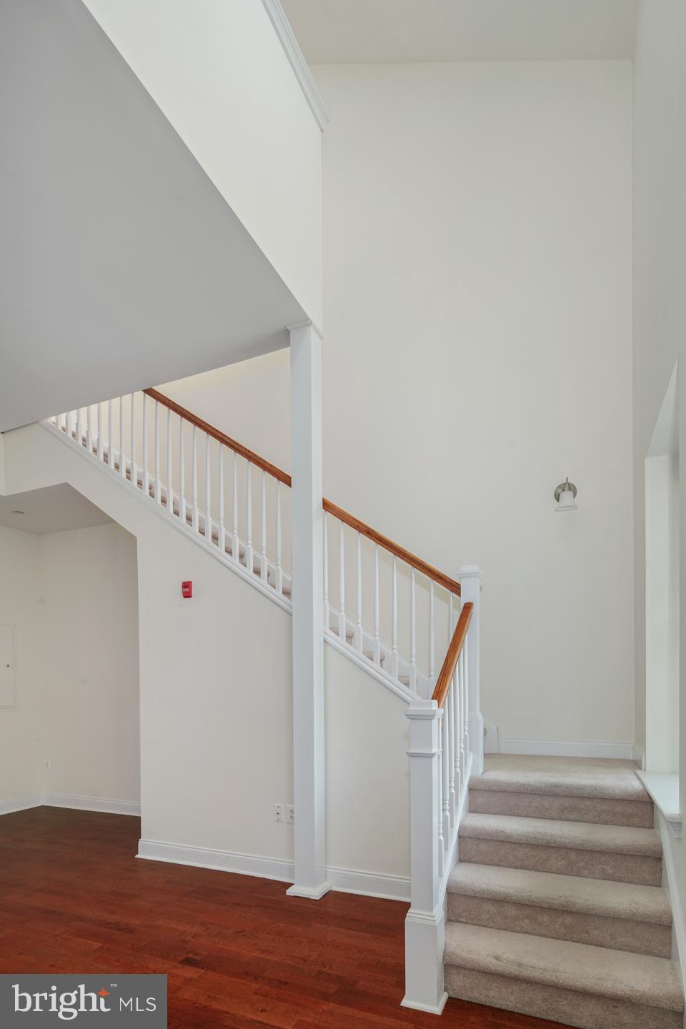 1 Academy Circle, Unit 319 Philadelphia, PA 19146 - Photo 12 of 20 Head up the wide, carpeted stairs to the bedroom.