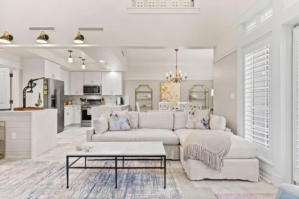 a bedroom with a bed and furniture