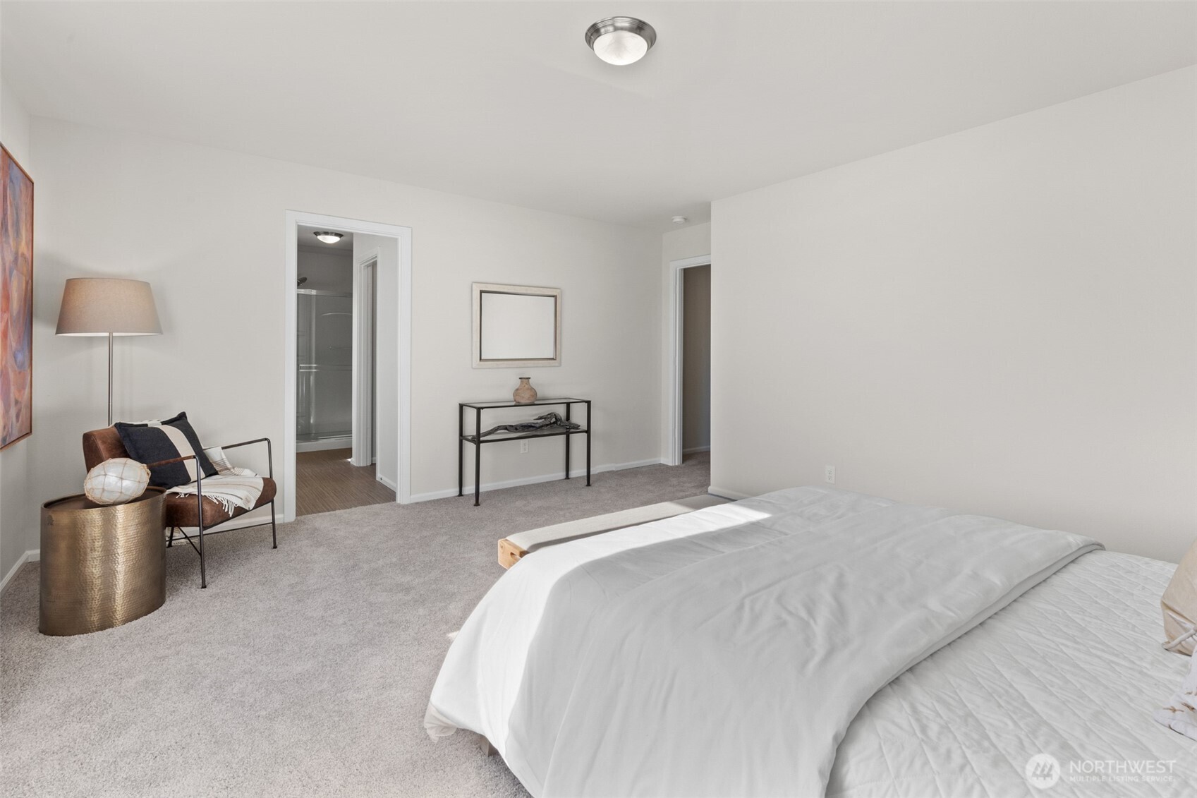 32302 135th Place Southeast Sultan, WA 98294 - Photo 27 of 32 a bed room with a bed and a lamp