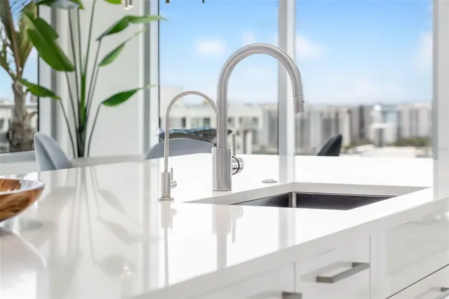 a view of a city with tall buildings