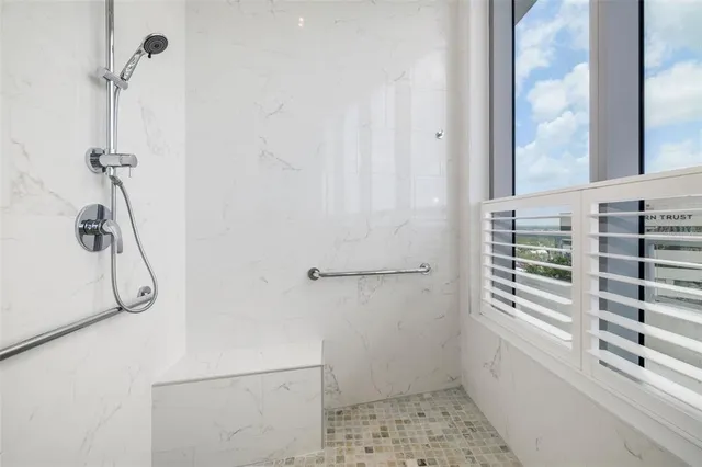 a view of terrace with city view