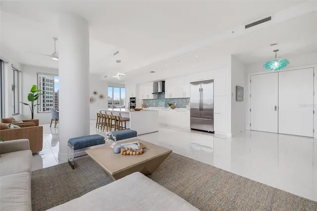 a view of city with ocean