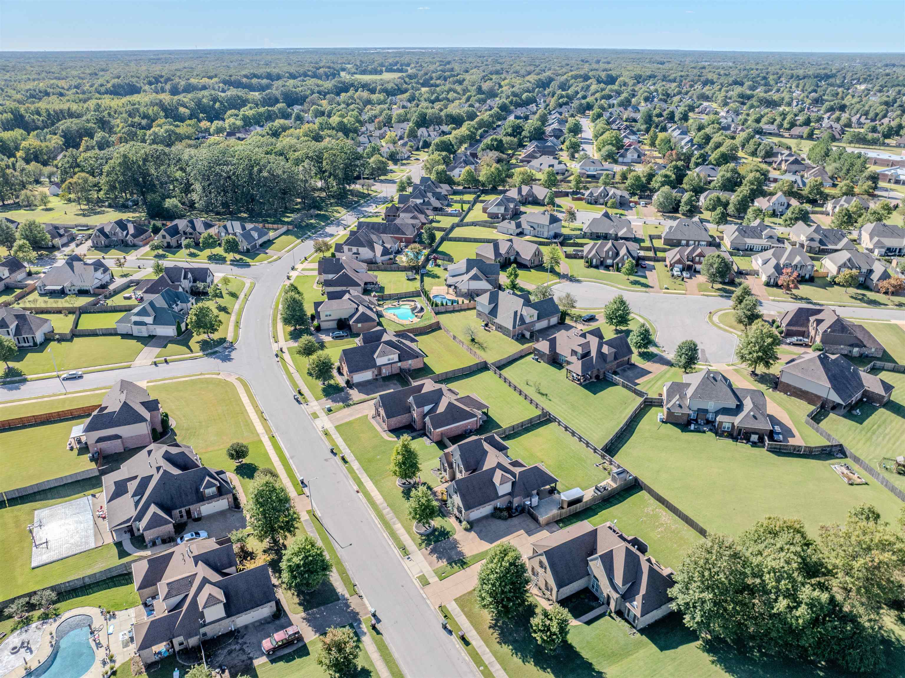 226 Estanaula Road Collierville, TN 38017 - Photo 24 of 32 an aerial view of residential houses with outdoor space