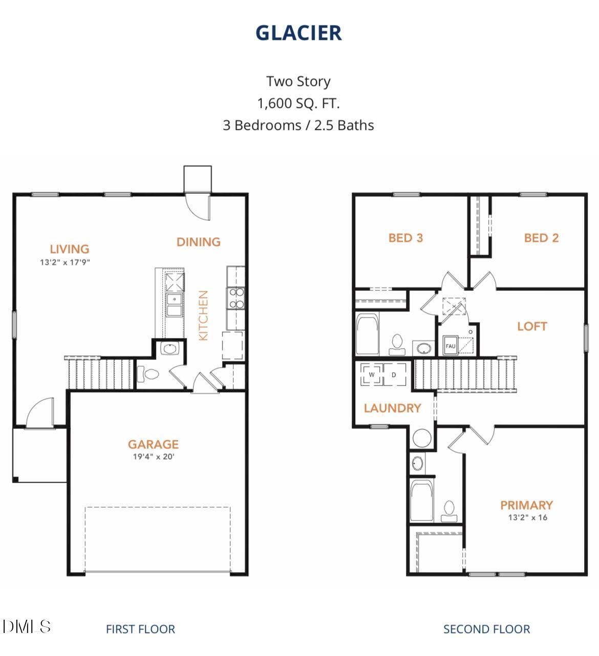250 Landon Place Roxboro, NC 27573 - Photo 6 of 6 Glacier Floor plan