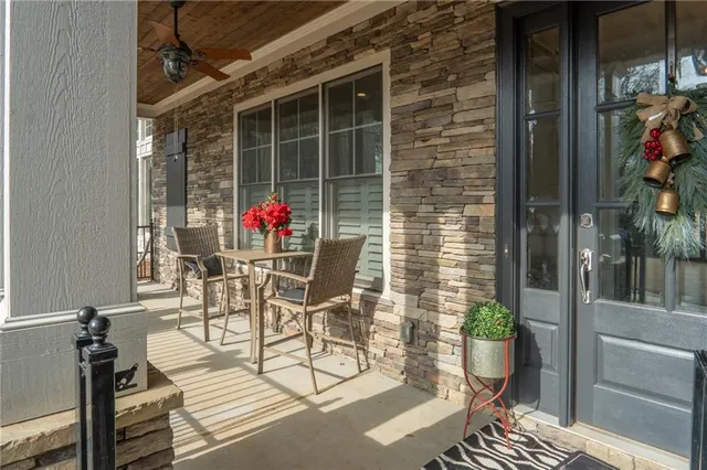 a outdoor view with a sitting space