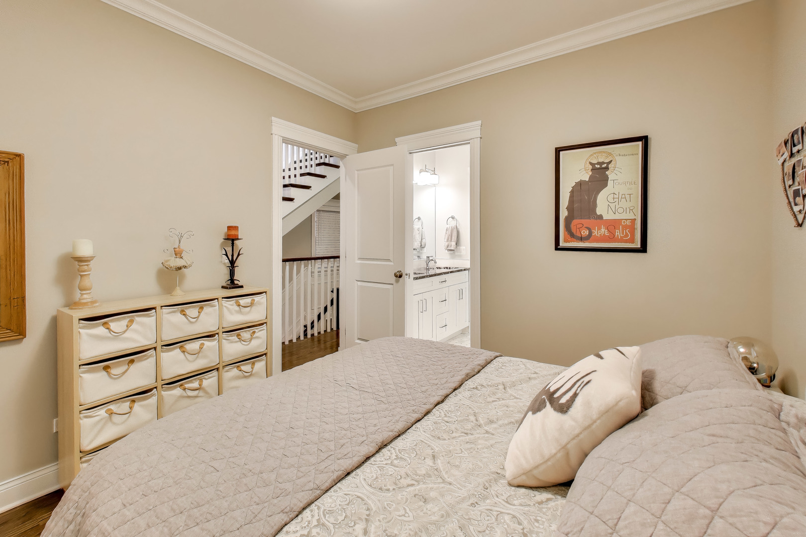 1226 West Henderson Street Chicago, IL 60657 - Photo 15 of 32 a bedroom with a bed and a cabinets