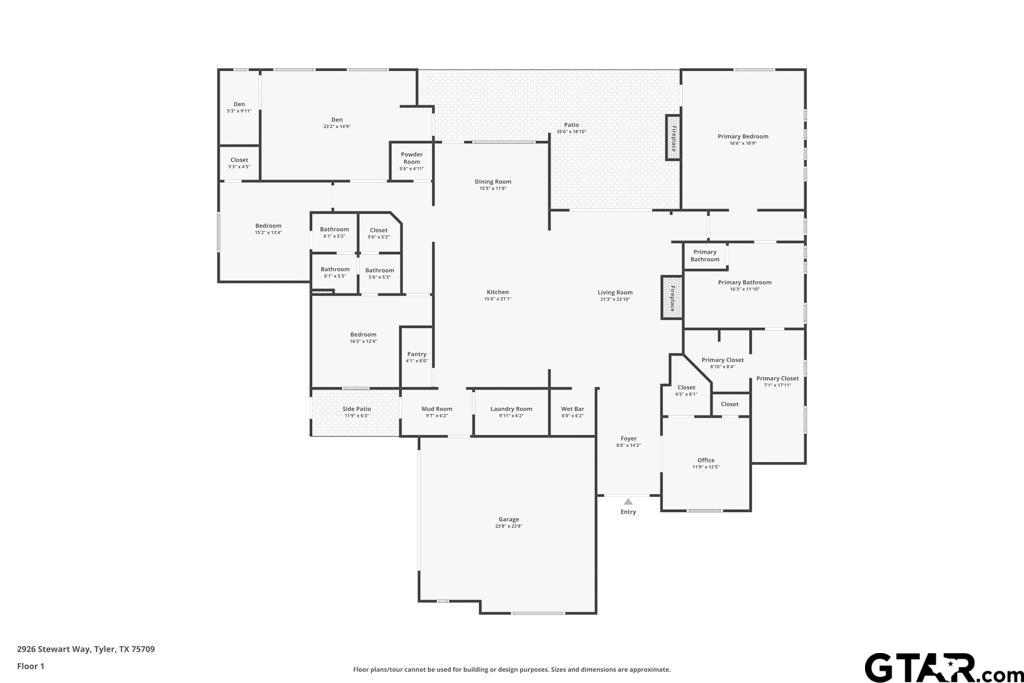 2926 Stewart Way Tyler, TX 75709 - Photo 33 of 33 a picture of floor plan