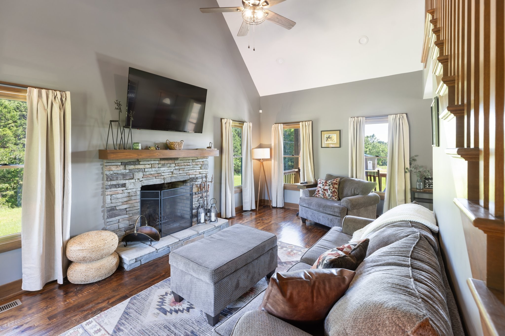 2890 Ellis Lane Palmyra, TN 37142 - Photo 7 of 19 a living room with furniture fireplace and flat screen tv