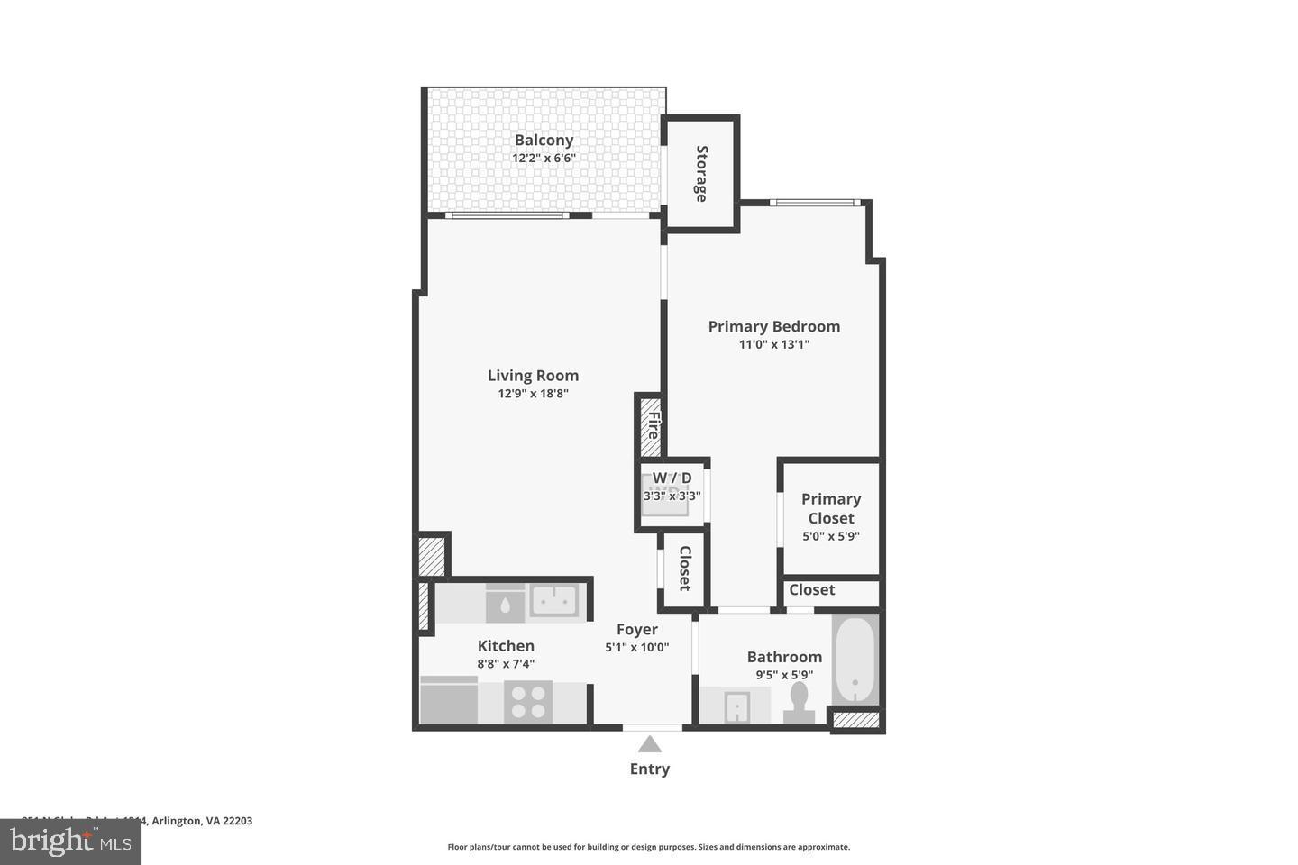851 North Glebe Road, Unit 1914 Arlington, VA 22203 - Photo 22 of 38 a picture of a floor plan