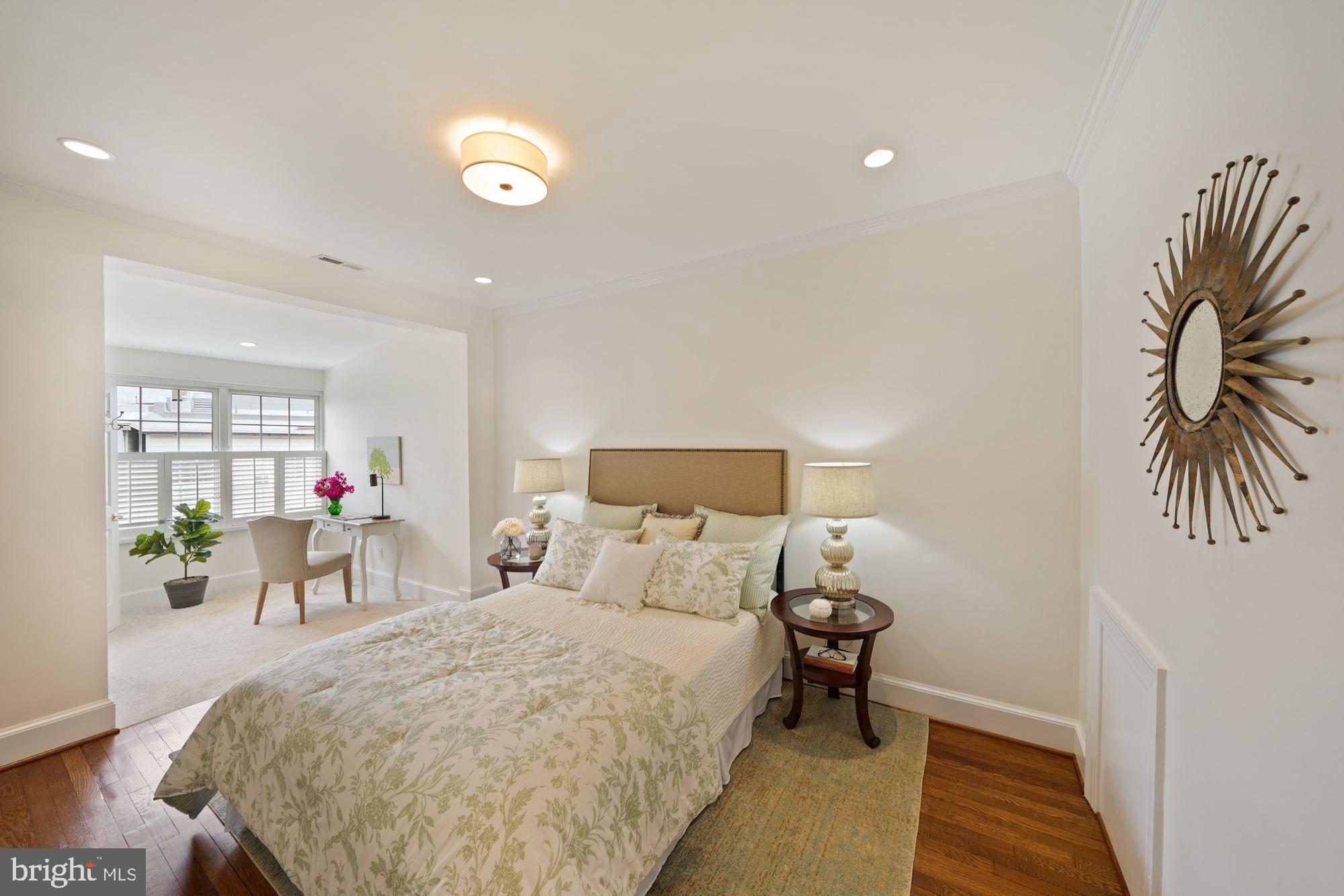 2409 Tunlaw Road Northwest Washington, DC 20007 - Photo 17 of 42 Spacious Primary Bedroom with desk area