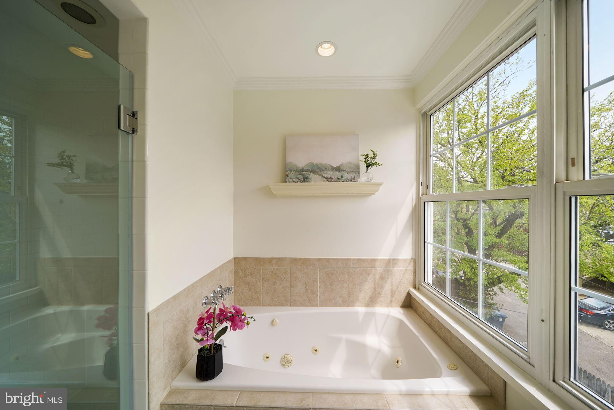 2409 Tunlaw Road Northwest Washington, DC 20007 - Photo 22 of 42 Soaking Tub with Separate Shower