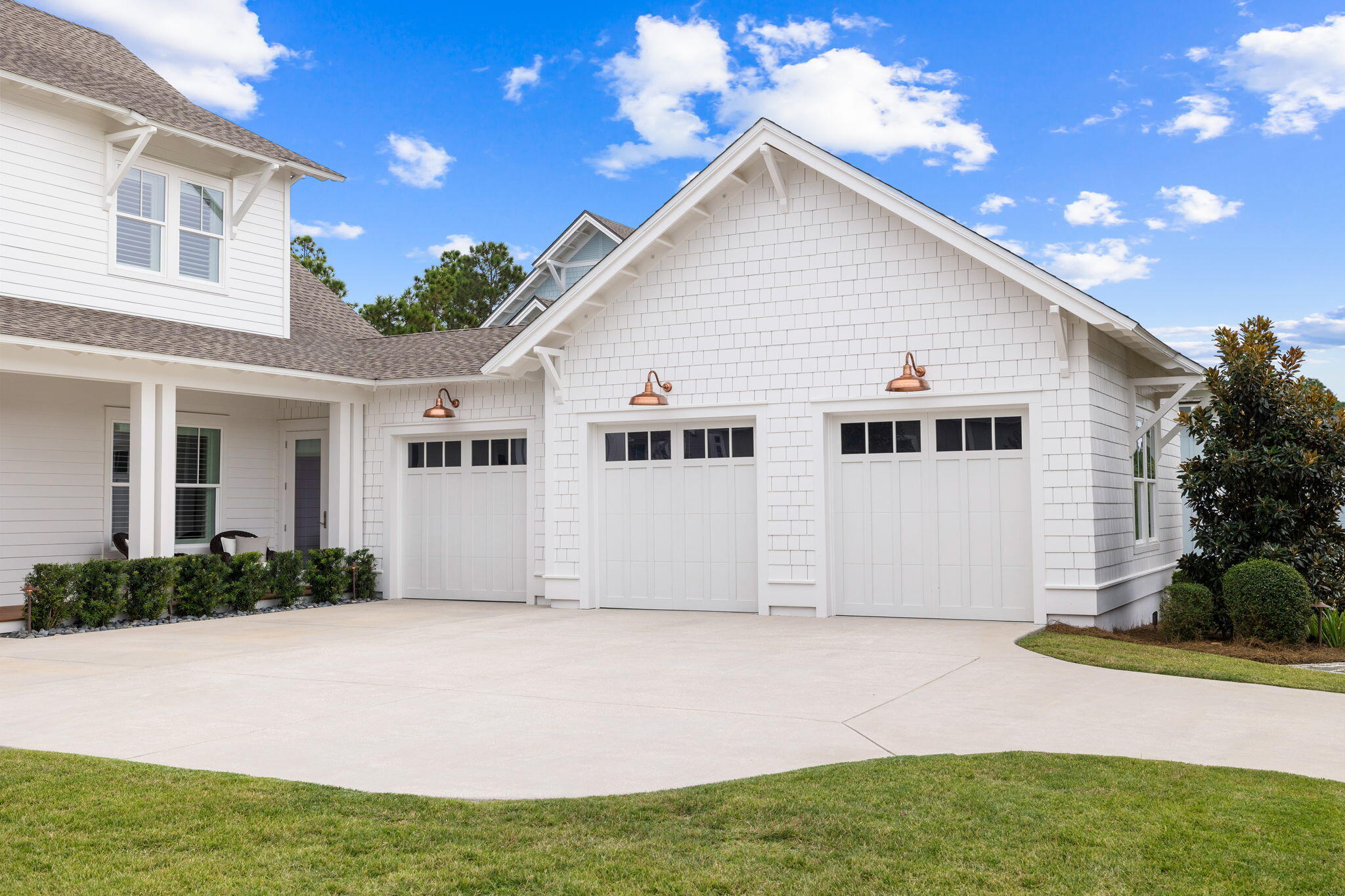 201 Needle Cast Ln Inlet Beach Inlet Beach, FL 32461 - Photo 14 of 92 a view of a white house next to a yard with potted plants