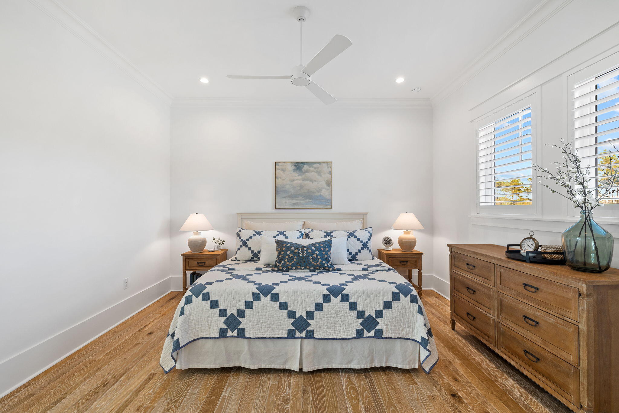 201 Needle Cast Ln Inlet Beach Inlet Beach, FL 32461 - Photo 63 of 92 a bedroom with a large bed and a dresser