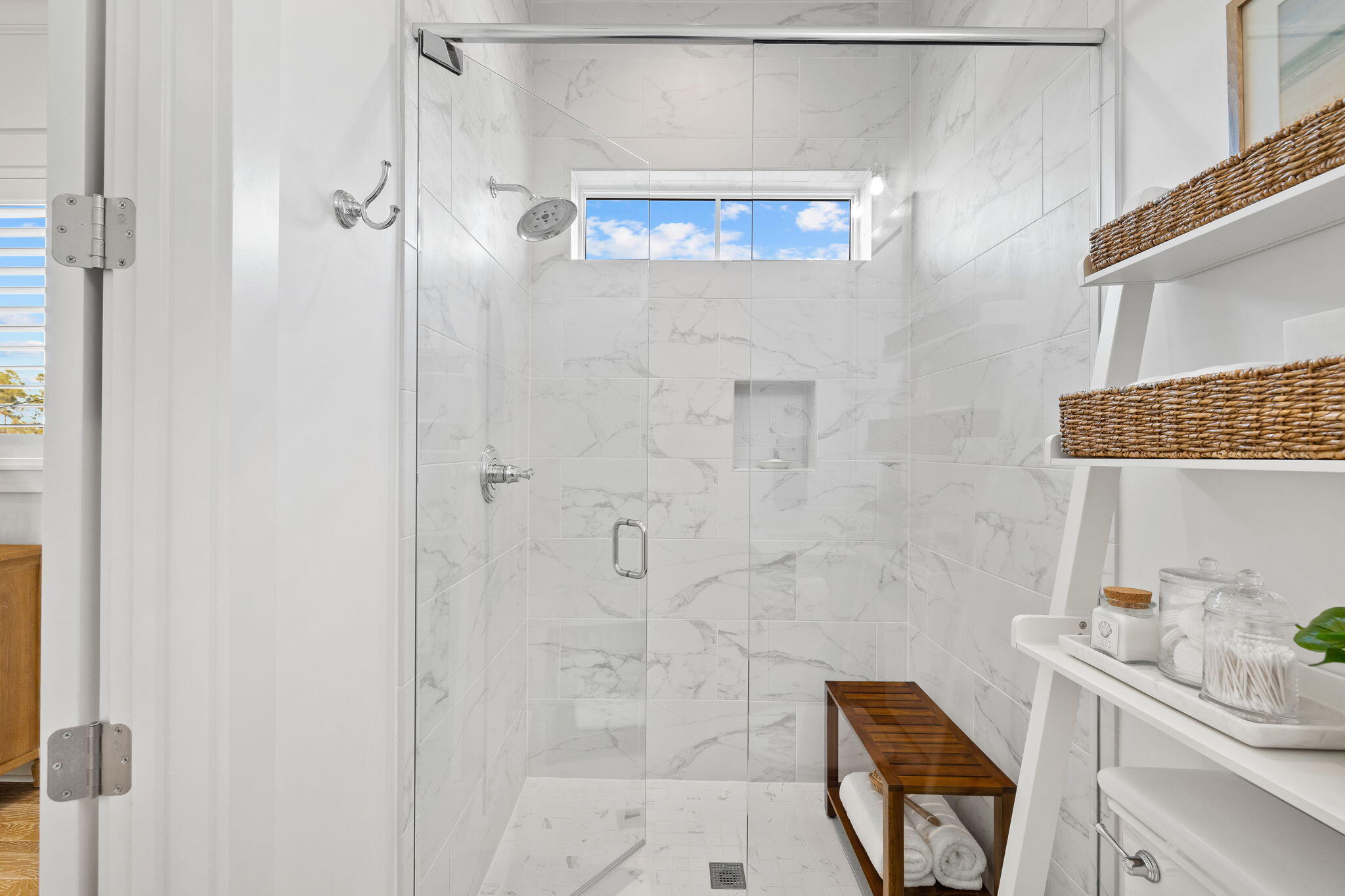 201 Needle Cast Ln Inlet Beach Inlet Beach, FL 32461 - Photo 66 of 92 Guest Bathroom with Walk-In Shower