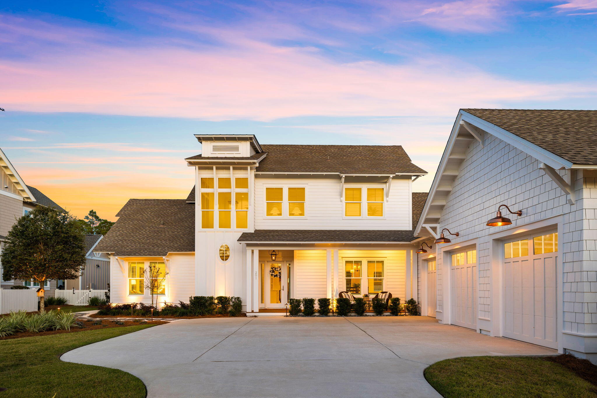 201 Needle Cast Ln Inlet Beach Inlet Beach, FL 32461 - Photo 71 of 92 a front view of a house with a garden