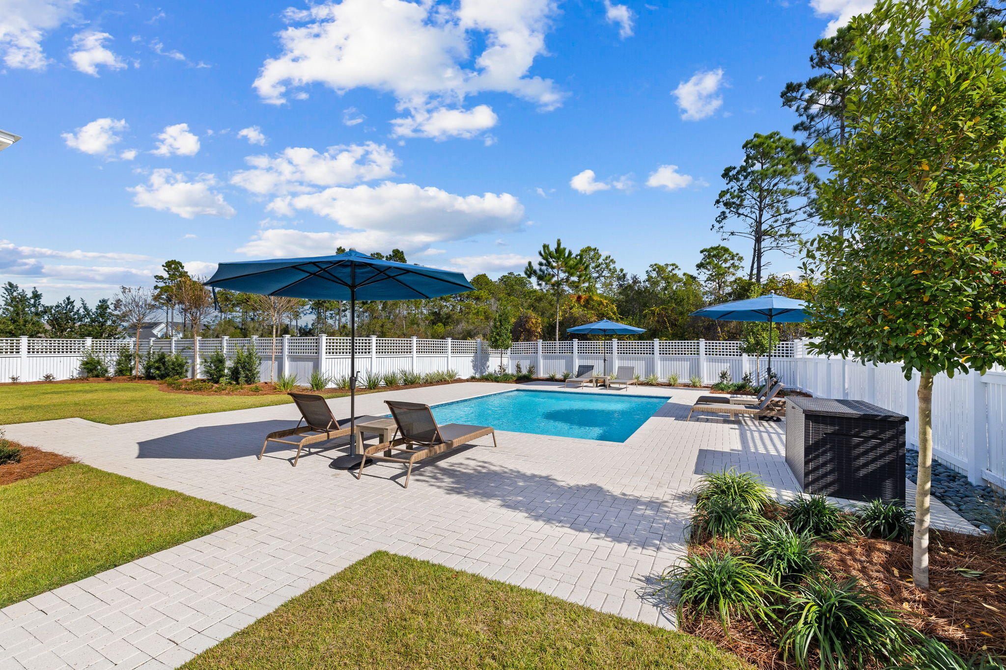 201 Needle Cast Ln Inlet Beach Inlet Beach, FL 32461 - Photo 78 of 92 a view of a swimming pool patio and outdoor seating