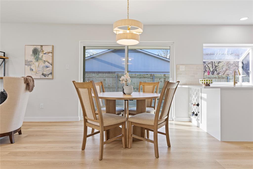 3121 Wayfarer Road Bedford, TX 76021 - Photo 12 of 32 Dining area featuring light wood-type flooring