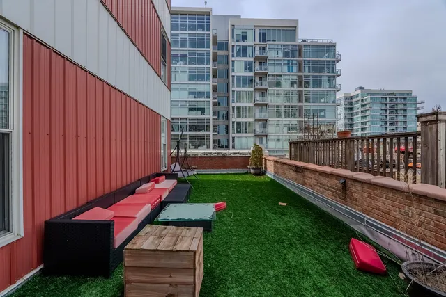 a view of a glass door with glass door
