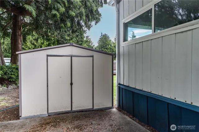 a backyard of a house