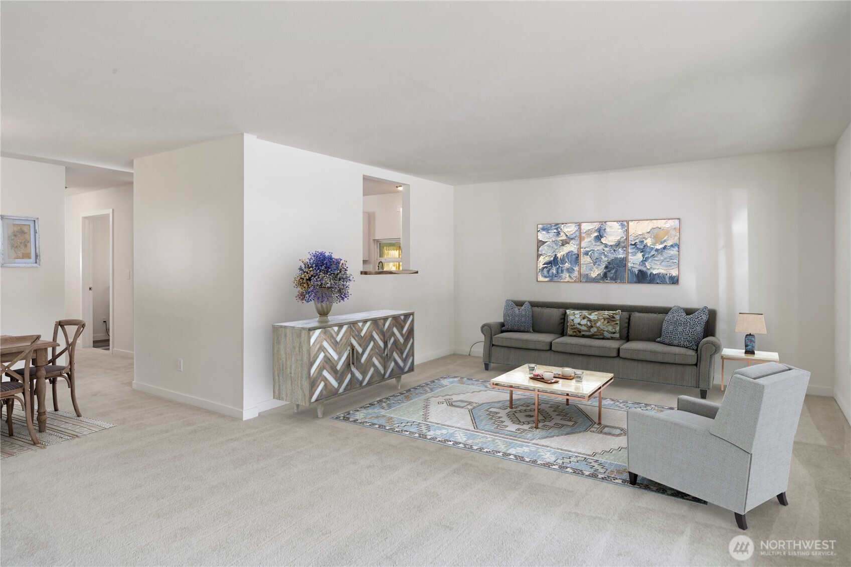16300 Northeast State Highway, Unit 10 Poulsbo, WA 98370 - Photo 4 of 34 a living room with furniture and a wall painting