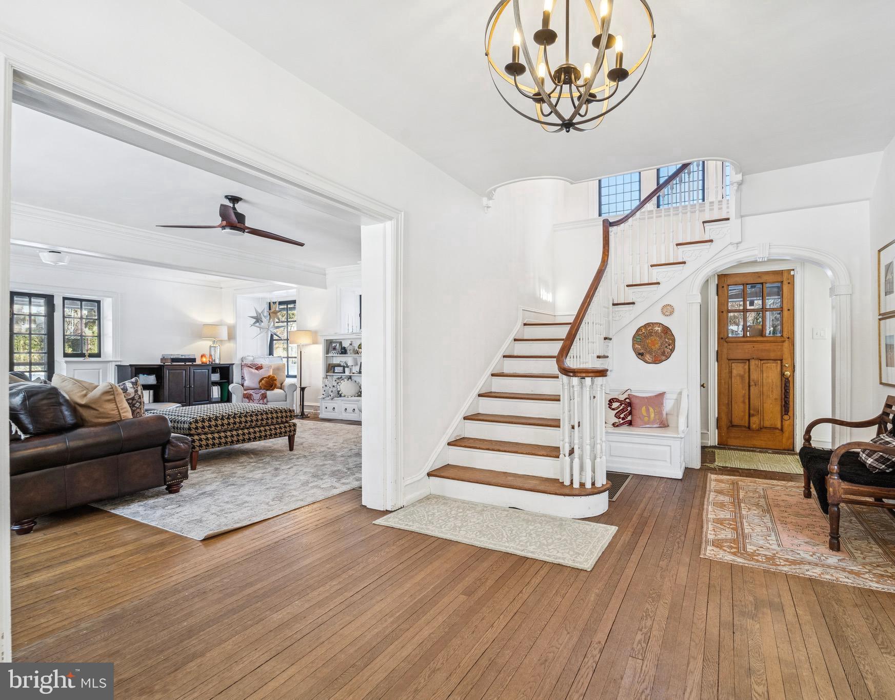 1221 Church Road Wyncote, PA 19095 - Photo 2 of 51 a living room with furniture and a wooden floor