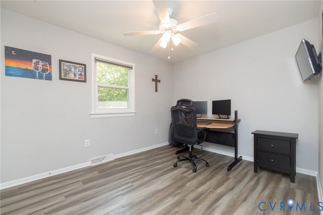 1722 Maidens Road Maidens, VA 23102 - Photo 15 of 21 Home office featuring wood finished floors and a c