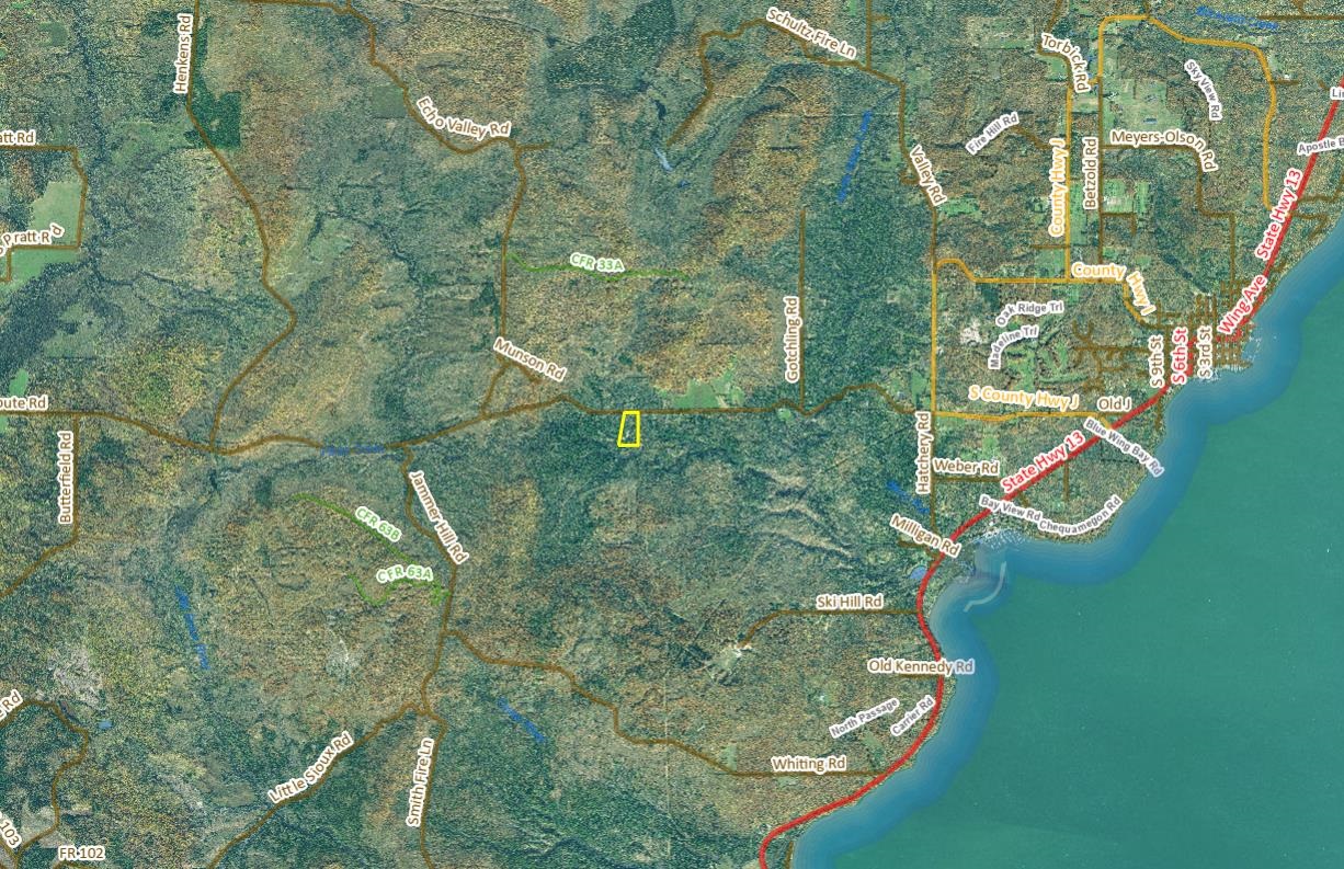 31715 Star Rte Road Bayfield, WI 54814 - Photo 12 of 63 Aerial Map Showing Lake Superior
