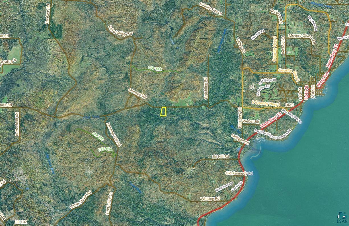 31715 Star Rte Road Bayfield, WI 54814 - Photo 12 of 63 Aerial Map Showing Lake Superior