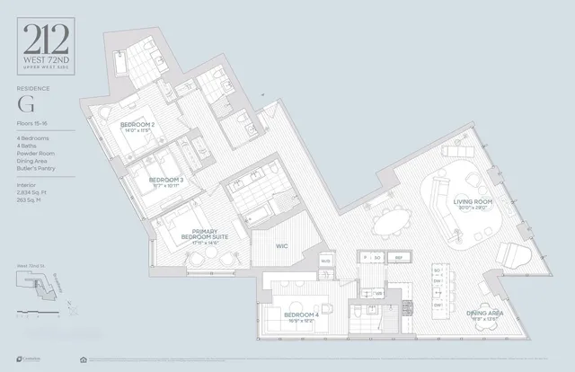 $6,950,000 | 212 West 72nd Street, Unit 15G | Upper West Side