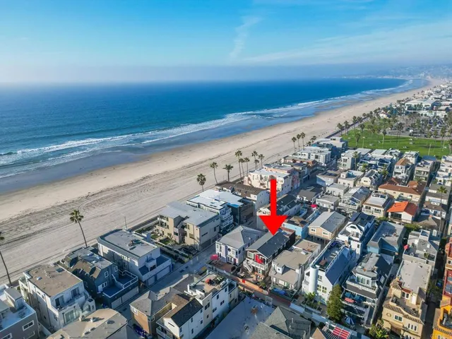 a front view of a building with patio