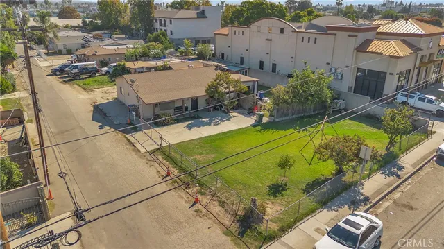 an aerial view of multiple house