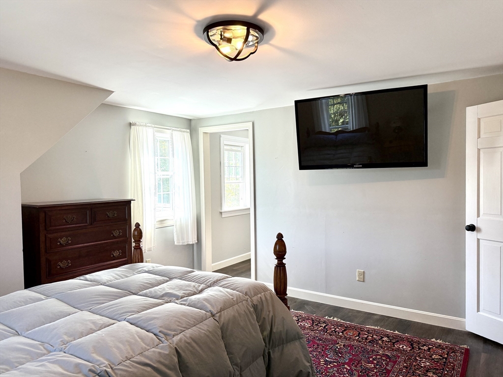 41 Hog Hollow Road Buckland, MA 01370 - Photo 22 of 42 a bedroom with a bed and a flat tv screen on dresser