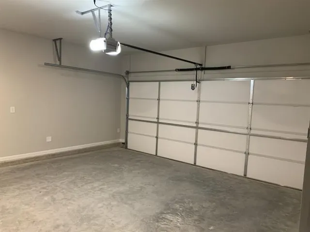 a view of a garage