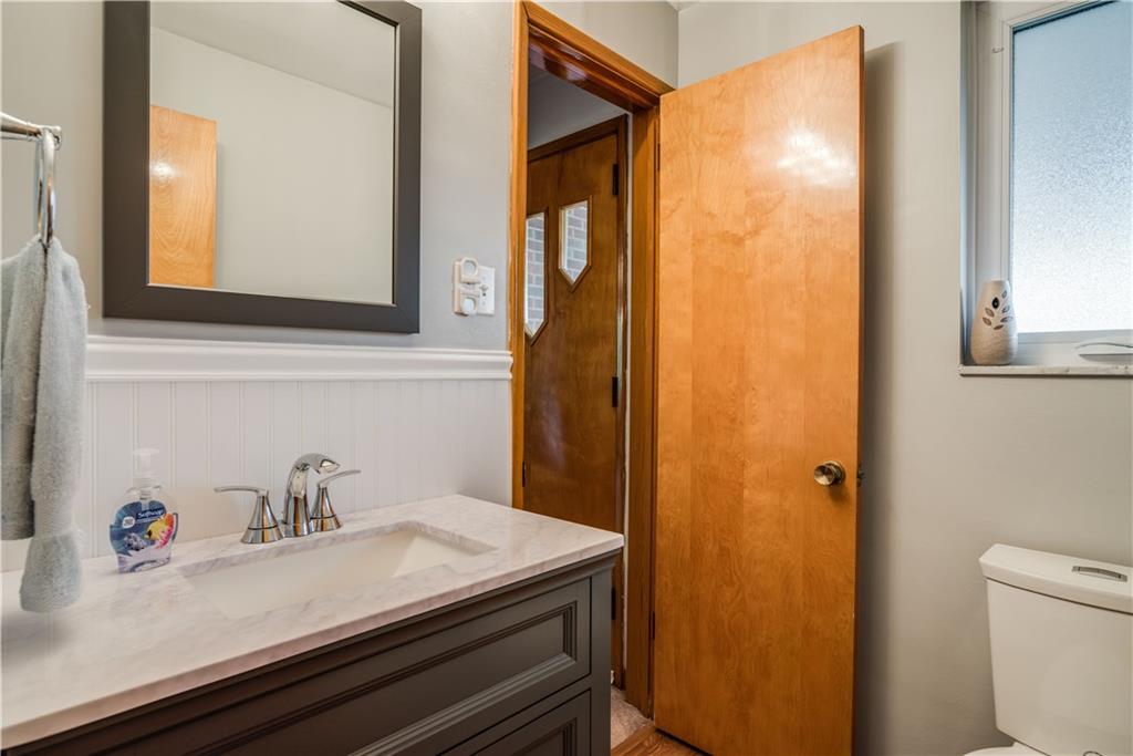 249 Barbara Drive McKees Rocks, PA 15136 - Photo 11 of 20 The remodeled half bath is accessable from the living room and the master bedroom.