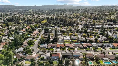 an aerial view of a city