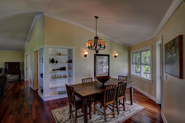 65 North Holokai Road Haiku, HI 96708 - Photo 7 of 23 a view of a dining room with furniture window and wooden floor