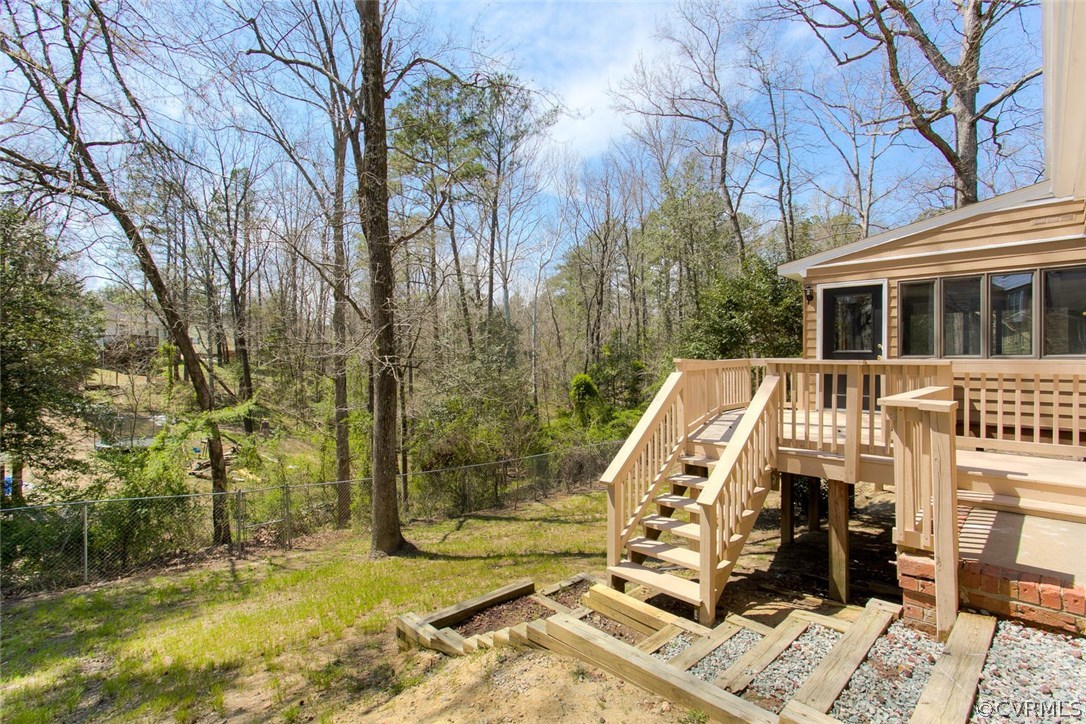 7213 Barkbridge Road North Chesterfield, VA 23832 - Photo 17 of 18 Back yard is fenced - but goes beyond fenced area.