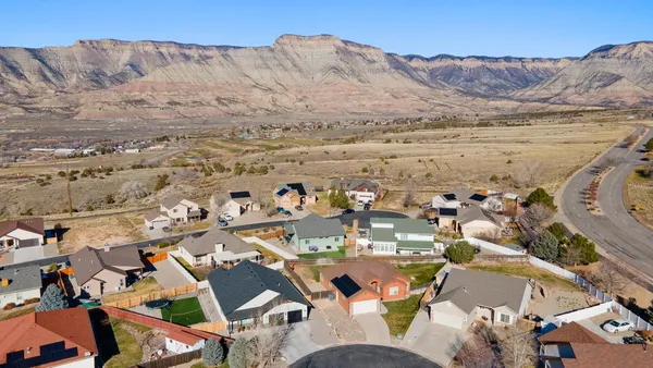 an aerial view of multiple house