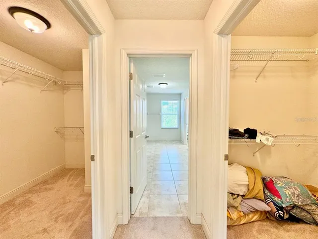 a large parking space in a room