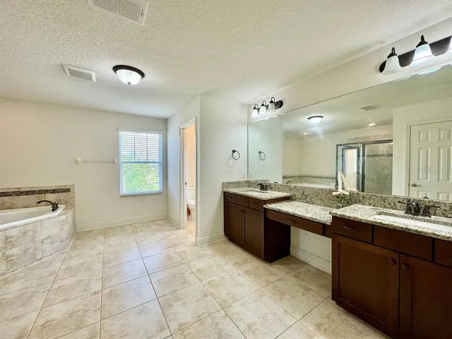 a view of a bathtub in a bathroom